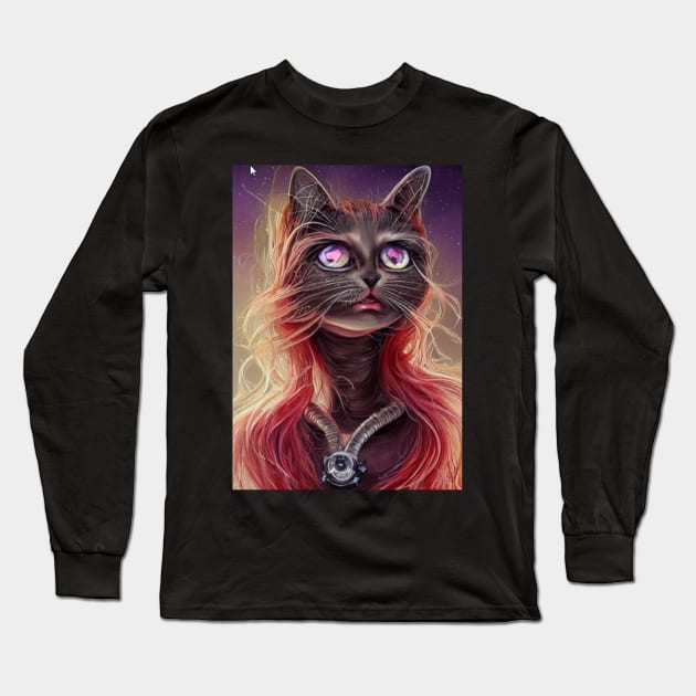 Kitty Cat Philippe Long Sleeve T-Shirt by Terrence Torphy